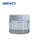 Top Quality Empty 30ml/50ml Clear Plastic PETG Jar with Screw White Lid