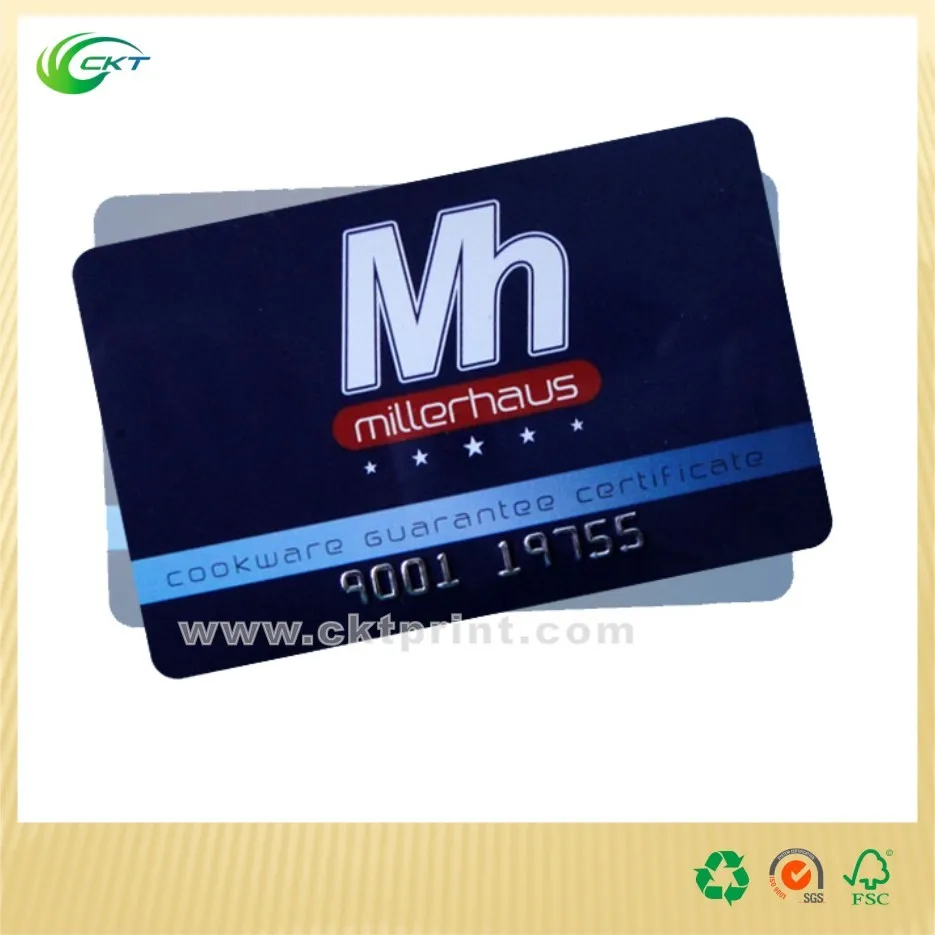 custom printing embossed number plastic pvc card with magnetic