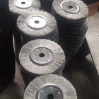 Crimped wire steel wheel brush with 0.15mm diameter bristle