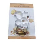 6pcs kids stainless steel cookie and biscuit cutter