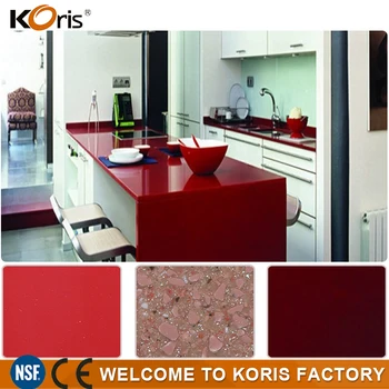 Prefabricated New Solid Surface Red Marble Countertop View Red