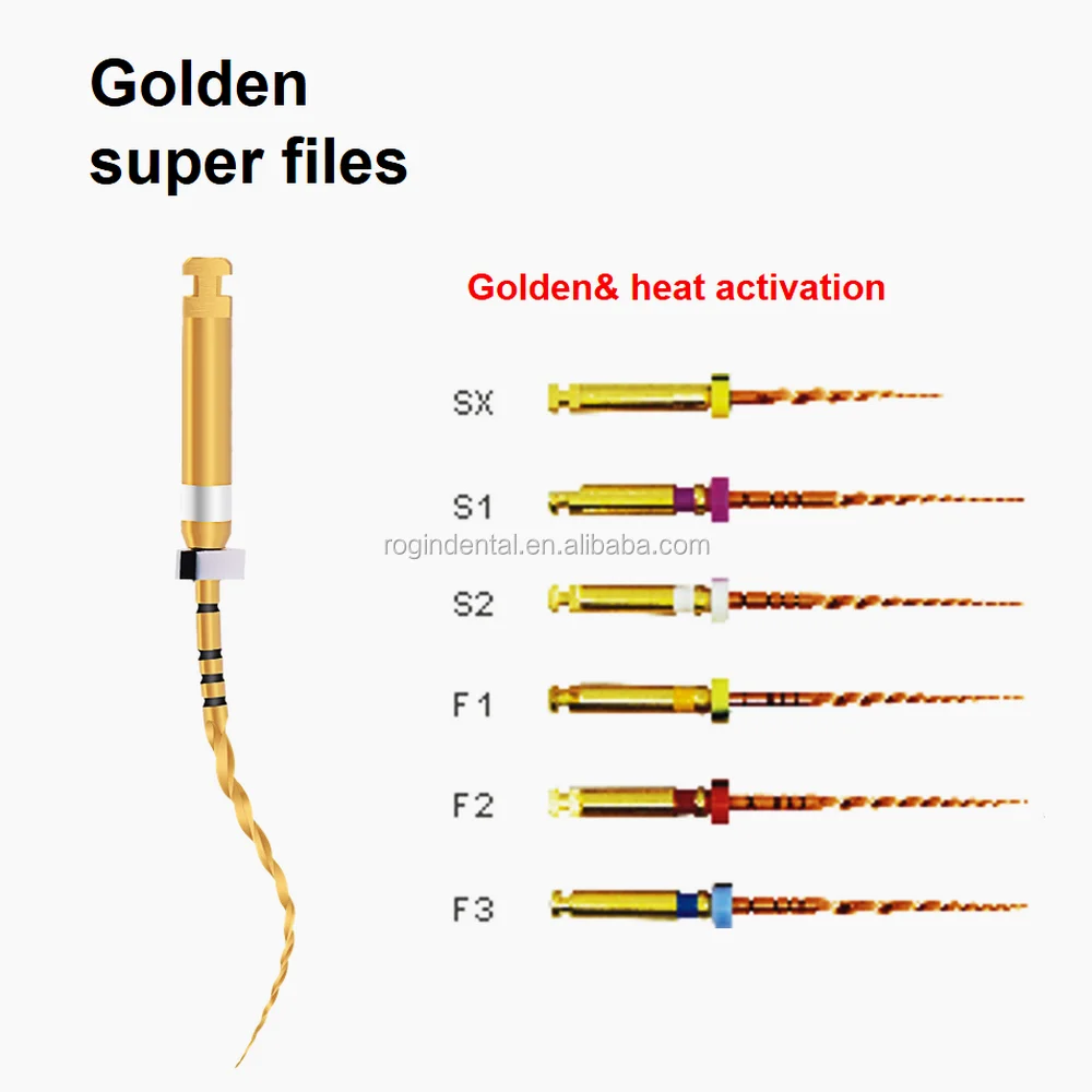 dental implant super files golden protaper gold niti rotary