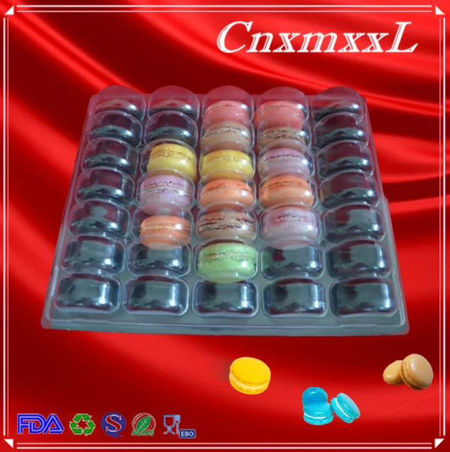 35 -pack clear blister plastic macaron tray packaging
