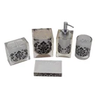 Wholesale Home decoration polyresin hotel bathroom accessories set