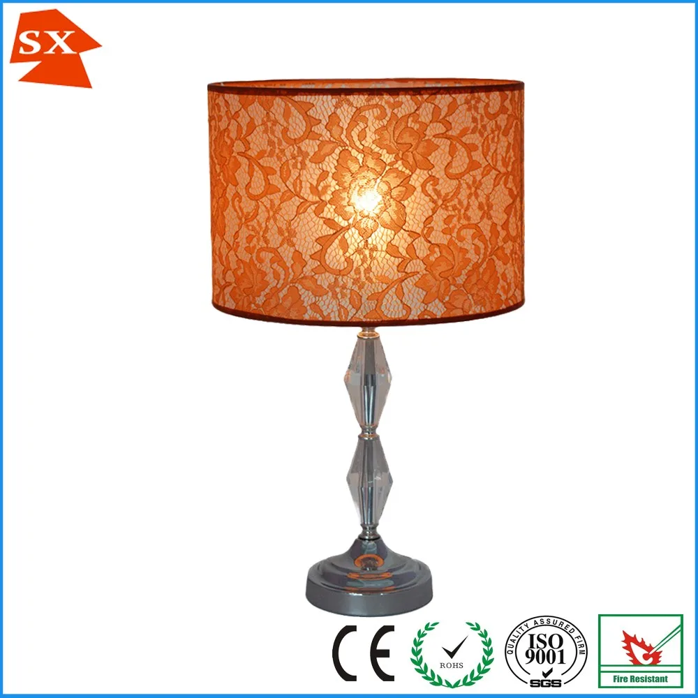 Contemporary Large Country Pretty Burnt Orange Lace Fabric Lamp Shade Buy Burnt Orange Lamp