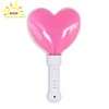 New heart shaped pink brightness led light fashion handheld stick with company logo
