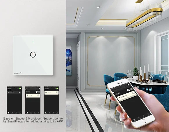 Highly Recommended 1 Gang Alexa Enabled Smartphone Control Zigbee Wall Switch - ANKUX.COM