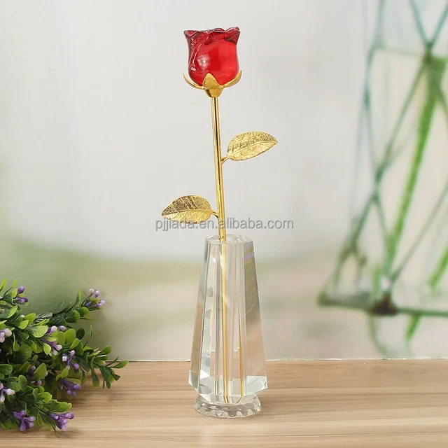 romantic birthday valentines gift for ladies love crystal rose