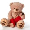 Fireman logo plush huge big red teddy bear 200cm giant soft toy dancing bear