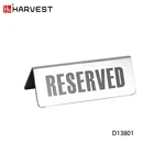 Customizable reserved metal table sign holder