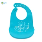 Bpa free soft Silicone baby bib waterproof disposable restaurant bib for babies kids