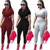 2019 hot sell women clothes 3colors two piece Outfits tracksuit jogger sweatsuit 2 Piece Set overall jumpsuit