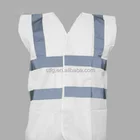 White Reflective Vest Traffic Road Work Security Vest
