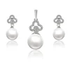 64079 turkey fashion big white gold plated pearl jewelry set