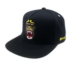 Men Hip Hop Black Custom Logo 3d Embroidery Blank Plain Customize Cap Snapback Hats