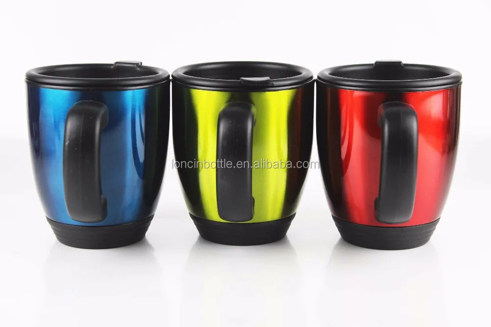 Hot Selling Plastic Travel Thermal Coffee Cup Mug With Lids And Handle
