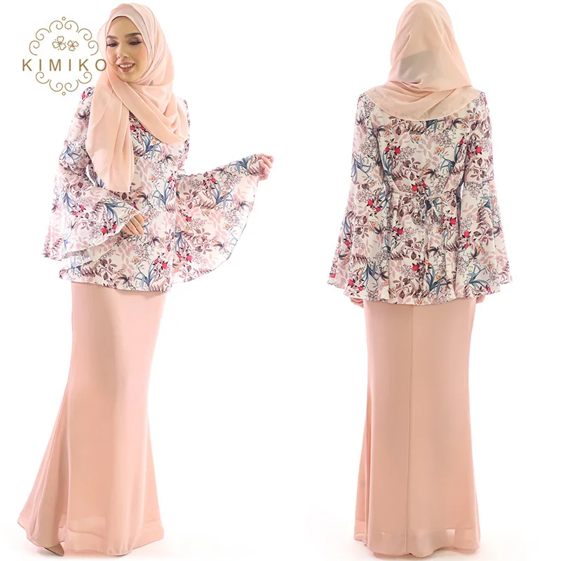 baju kurung floral