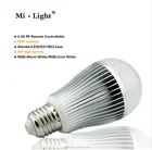 Milight led電球4ワット5ワット6ワット9ワットgu10 e27 e14 rgbw rgbwwランプワイヤレス無線lanコントローラボックス4ゾーン2.4グラムrfリモートコントローラー