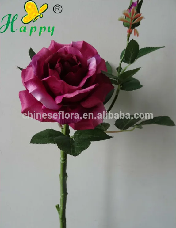 artificial flowers satin material rose flower production