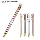 Gracyful new design luxury high classic flower rose custom clip promotional gift pens