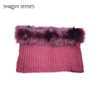 Ladies Knitted Faux Fur Loop Scarf Best Infinity Scarves