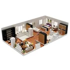 Log cabins prefab house steel structure villa homes