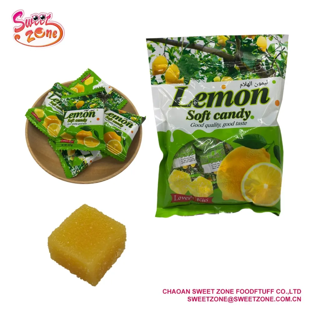 good taste lemon gummy jelly soft candy