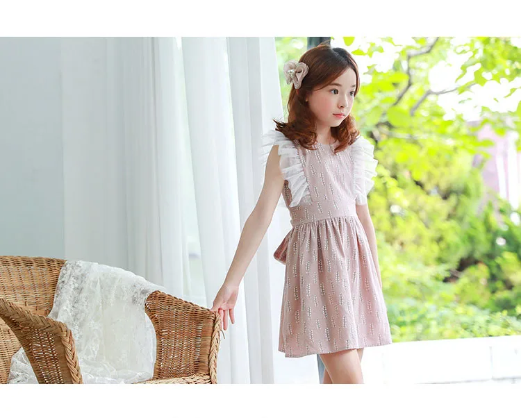 pink summer 2018 new party dresses for girls print sleeveless big girls princess dress clothes kids sundress teenagers clothing 5 6 7 8 9 10 11 12 13 14 15 years teenage girls cotton dresses for girls (17)