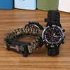 Wilderness limit survival bracelet outdoor umbrella rope watch with compass camping adventure multi-function bracelet hand strap