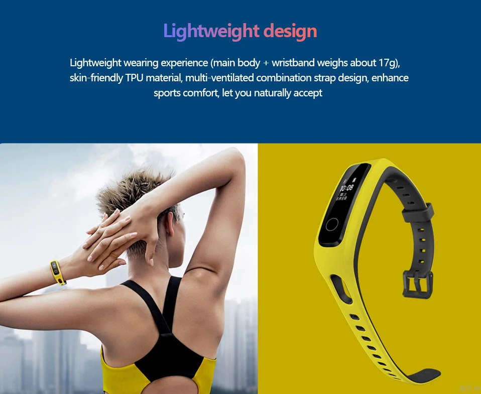 New arrival Honor bracelet 4 Running version intelligent heart rate monitoring sports step OLED touch color screen honor band 4