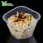 PET round disposable plastic food / salad / fruit/noodles container manufacturer