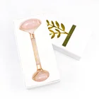Hot Sell Custom OEM Private Label High Quality 100% Beauty Massage Gift Box Pink Rose Quartz Jade Facial Roller