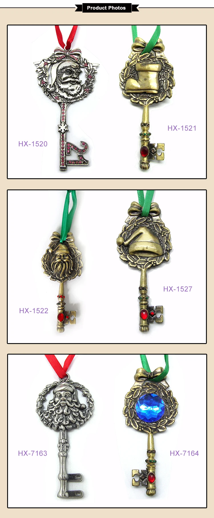 hx 7163 wholesale key shape santa metal glass blank hx 7163 wholesale key shape santa metal glass blank