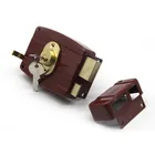 Factory price painted finish main 5 brass pins zinc alloy aluminum security chain front wood door rim lock