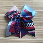 cartoon personalized hair sublimated cheer bow rhinestone transfer
