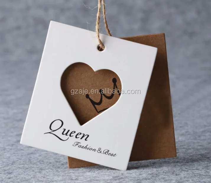 custom jeans denim paper hangtag with jute rope