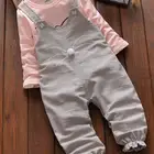 2016 spring autumn baby girl clothes cotton boutique suspender trousers baby boys girls clothes sets infant clothing set