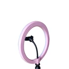 Pink Dimmable Flash LED Ring Light Circular 10inch 24W Video Led Ring Light For Photographic Lighting