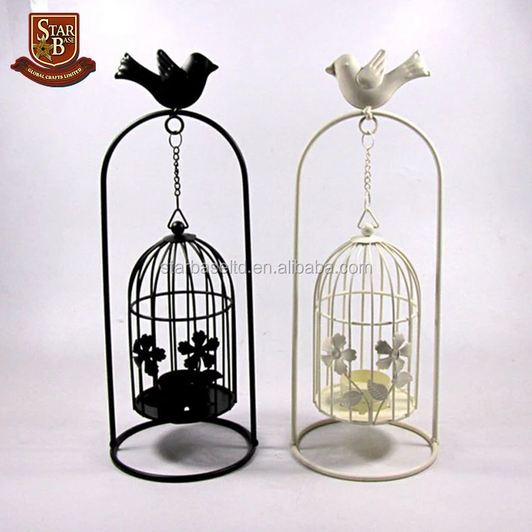 Vintage Metal Iron Hanging Candle Holders Decorative Bird Cages