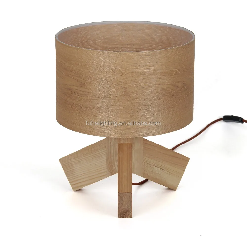 Moderne bref creative design en bois lampe de table pour chambre ...