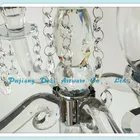 Long-stemmed Glass Candle Holder Candle Holder 5 Crystal Candelabra Wedding Table Centerpiece