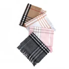 promotional outdoor plaid blanket scarf lady fashion plaid scarf lady winter wraps and shawls