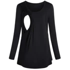 Newest style maternity clothing pregnant women breastfeeding blouse nursing top nurse clothes