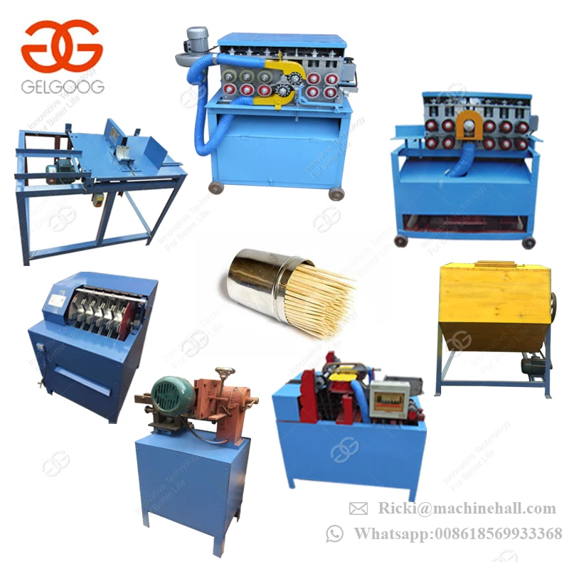 Factory Price Industrial Bamboo Process BBQ Stick Skewer Tooth Pick Making Production Line Bamboo Toothpick Machine for Sale
