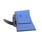 Hot sale blue pocket shaped soft sunglass cases with belts