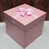 Custom Cardboard Fancy Design Square Gift Package Box with Ribbon