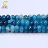 High quality faceted black flat round agate beads strings