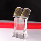 Beautiful crystal Muslim Scripture Trophy book design islamic gift