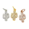 New Arrived Tiny Micro Pave CZ Pendant 14k Gold Filled Cactus Pendant For Necklace