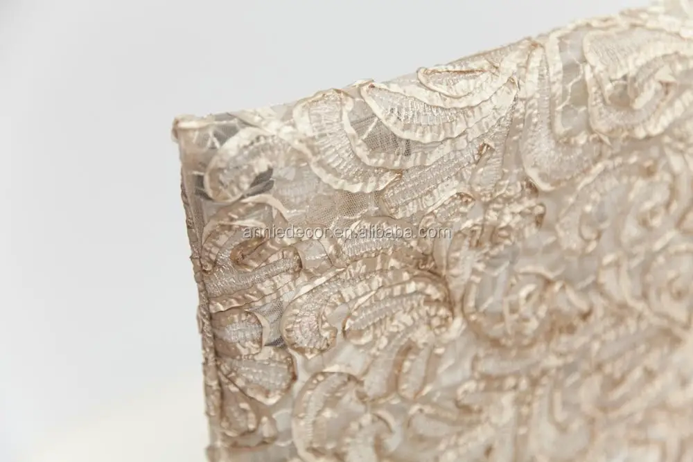 Wholesale fancy organza embroidery wedding chair cover